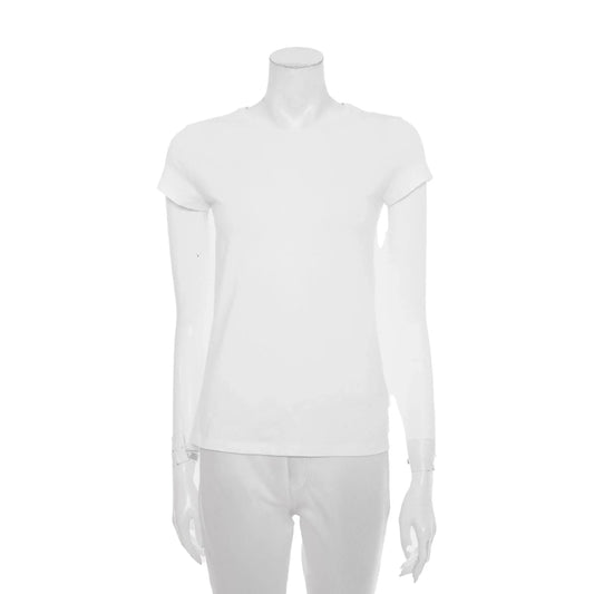 99 new M size Massimo Dutti beige white cotton blend T-shirt